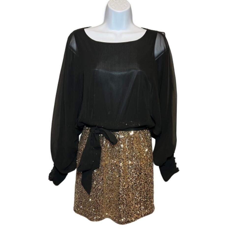 Xtaren Long Sleeve Sequin Dress, M, NWOT